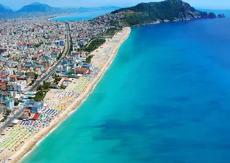 Kleopatra Beach View of Cleopatra beach from air